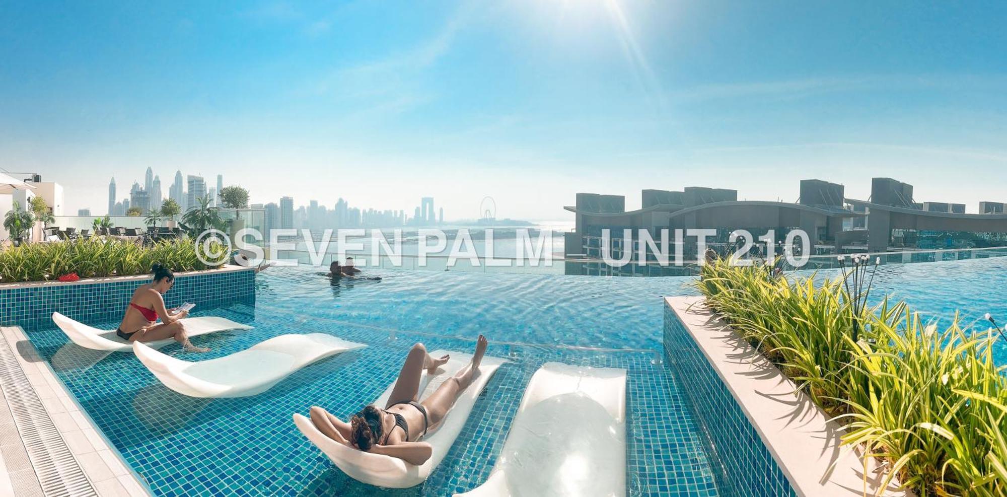 Luxus-Studio Mit Private Beach In Top-Lage, Meerblick & Infinity Pool! Dubai Exteriör bild