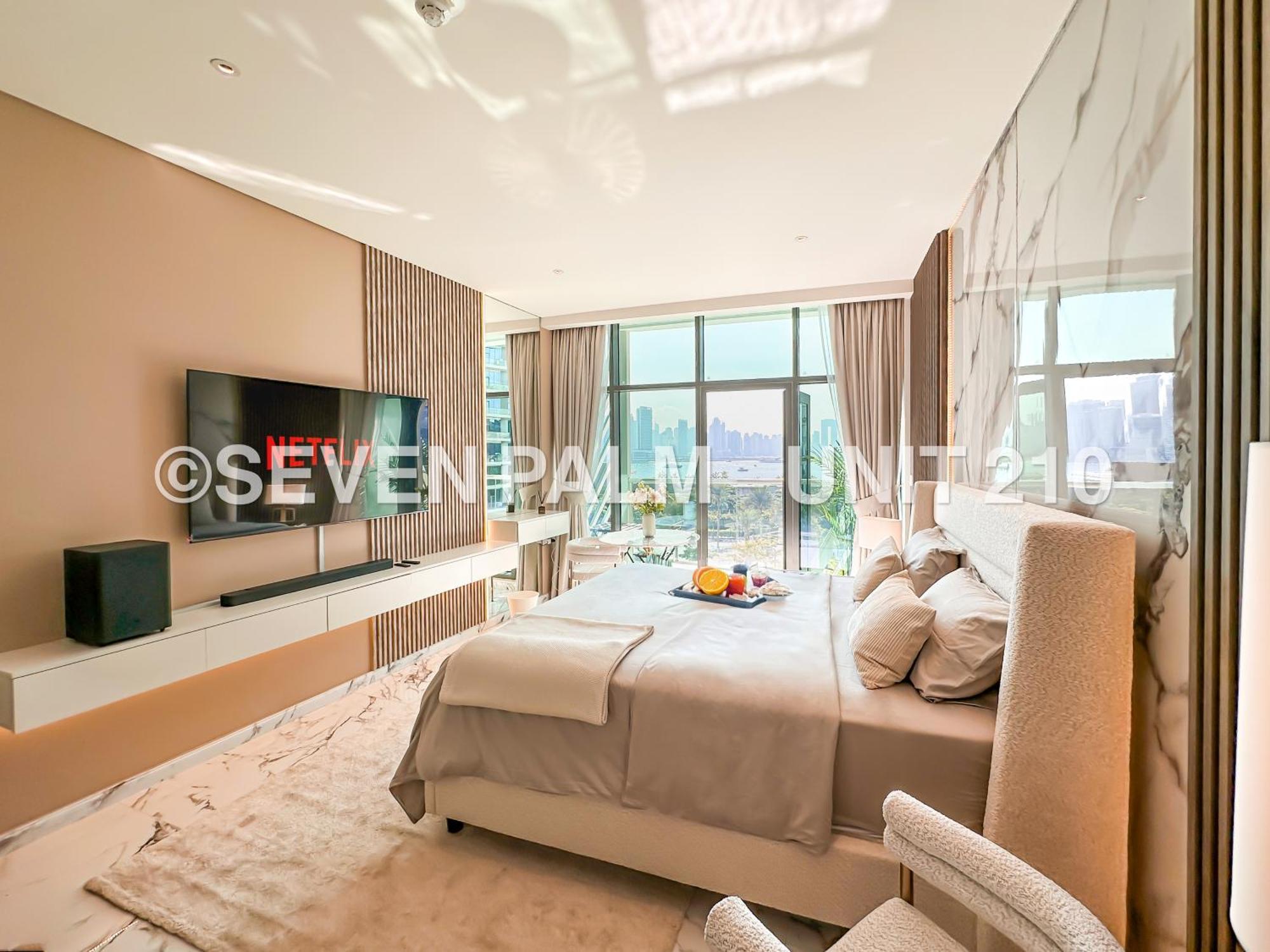 Luxus-Studio Mit Private Beach In Top-Lage, Meerblick & Infinity Pool! Dubai Exteriör bild