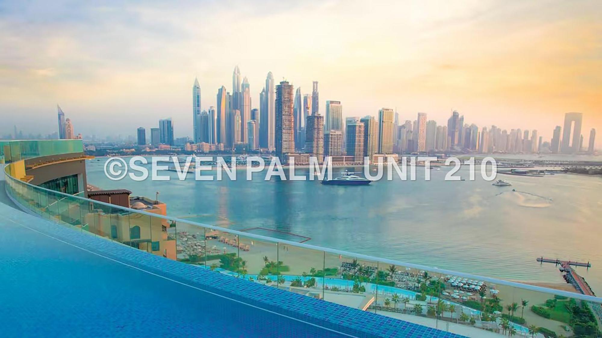 Luxus-Studio Mit Private Beach In Top-Lage, Meerblick & Infinity Pool! Dubai Exteriör bild