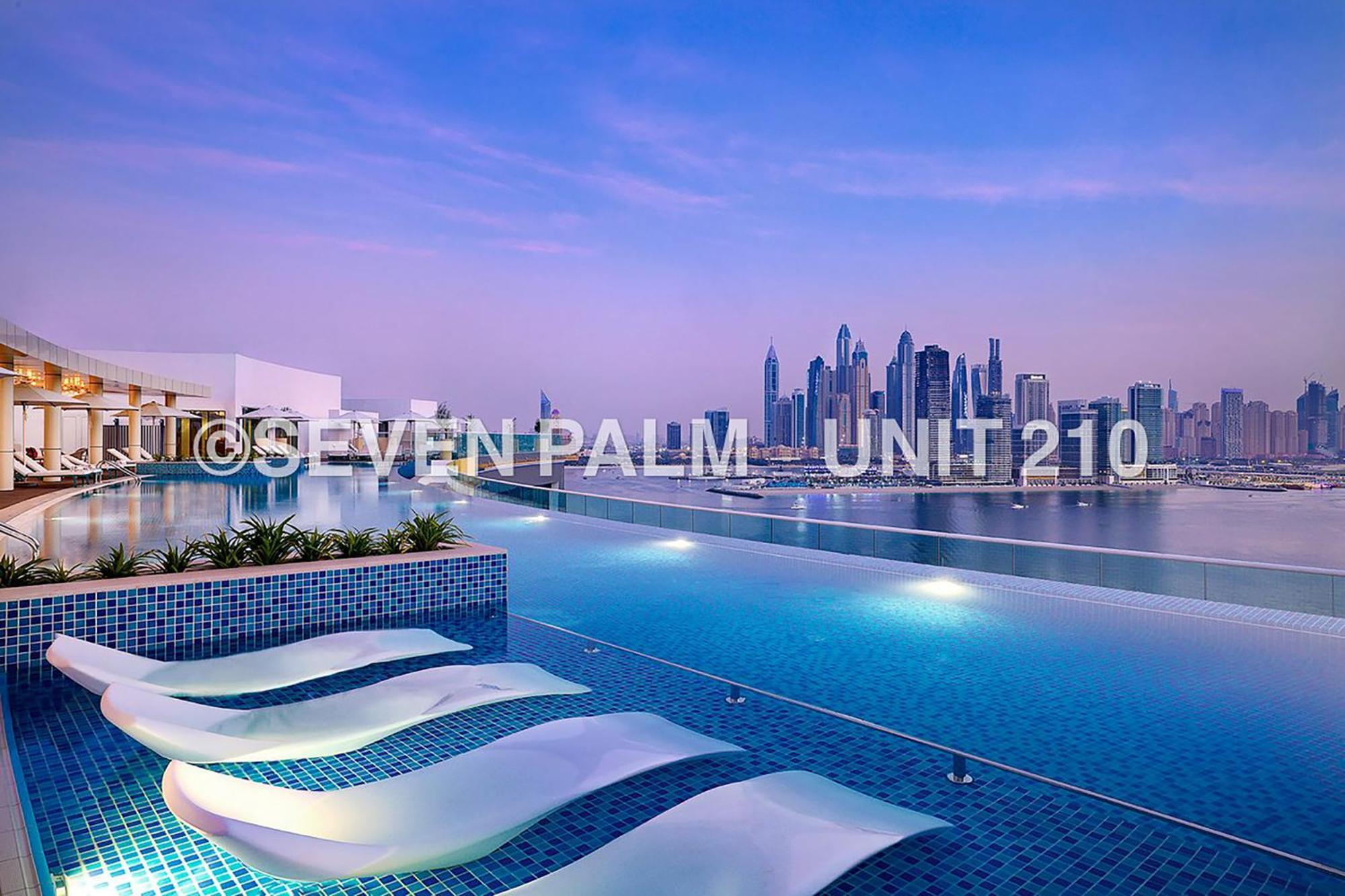 Luxus-Studio Mit Private Beach In Top-Lage, Meerblick & Infinity Pool! Dubai Exteriör bild