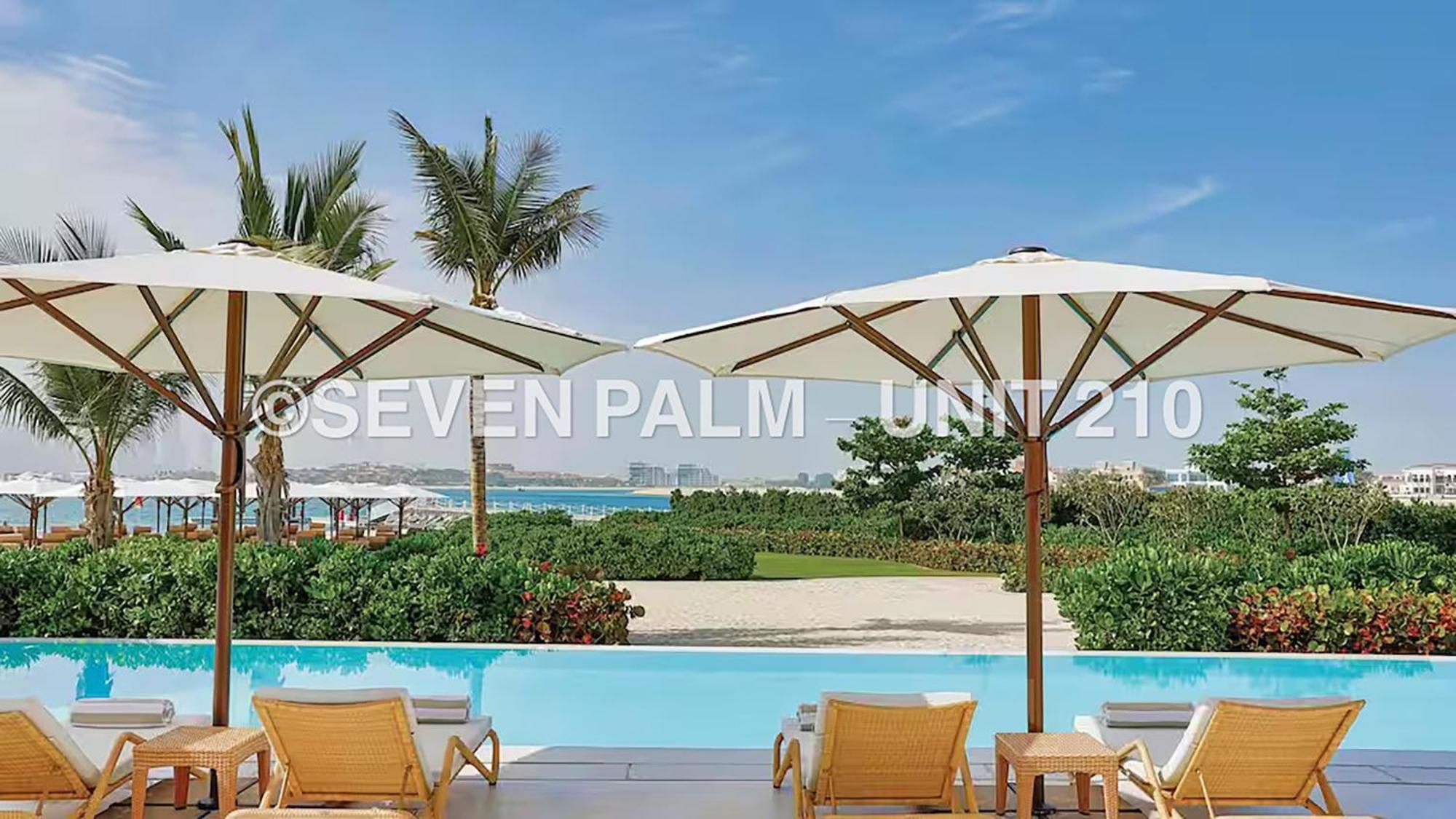 Luxus-Studio Mit Private Beach In Top-Lage, Meerblick & Infinity Pool! Dubai Exteriör bild
